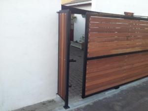 hard wood driveway gate