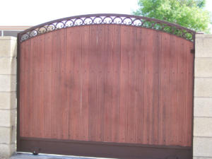 wooden driveway gate